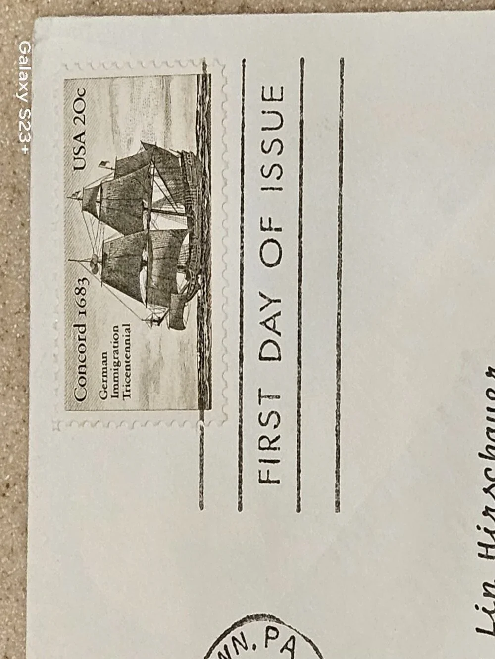 RARE COLLECTIBLE USPS 1ST DAY ISSUE COVER 1st GERMAN SETTLERS STAMP ENVELOPE FDC